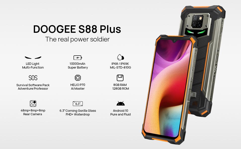 Amazon.com: Rugged Smartphone, DOOGEE S88 Plus (Official